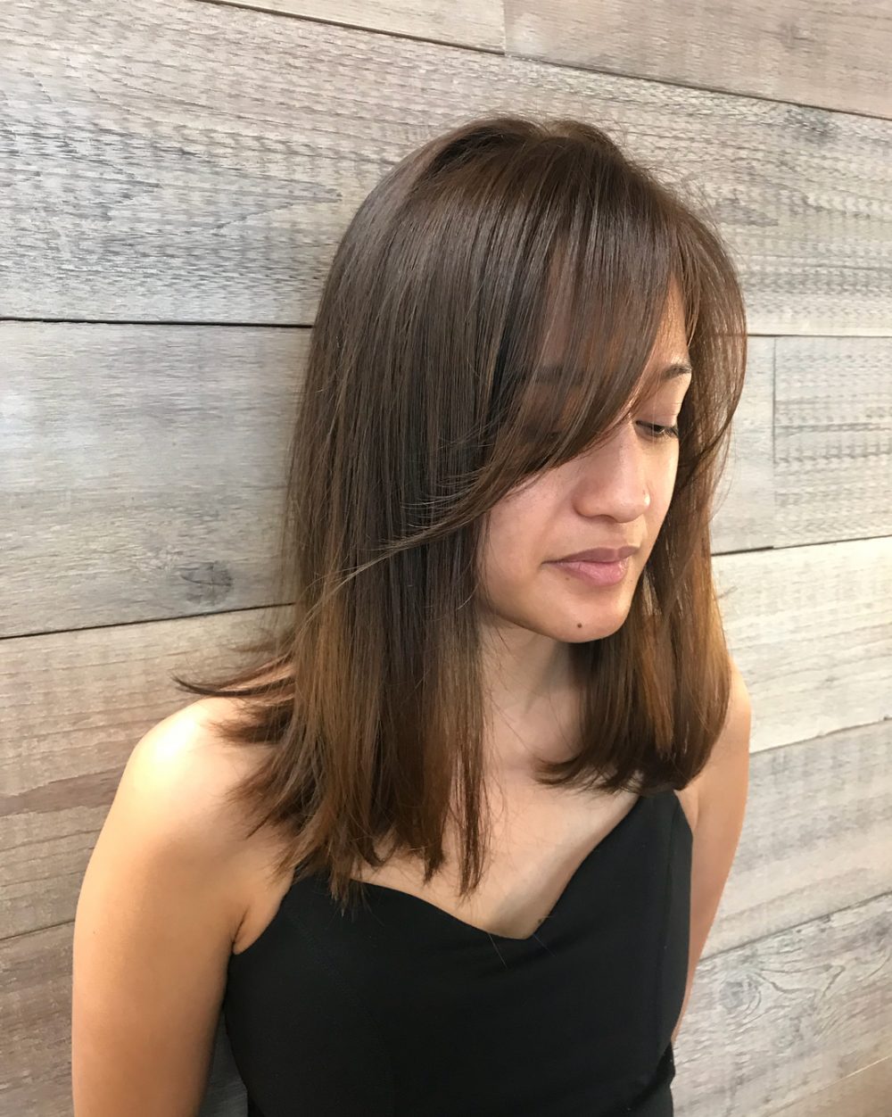 Side Swept Bangs With Long Hair