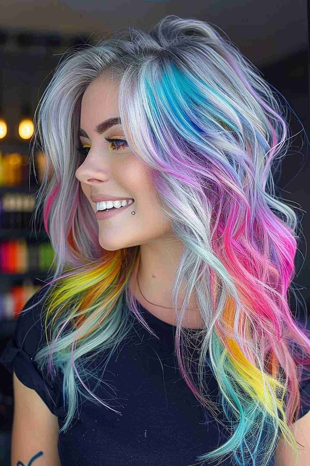 moonstone rainbow hair color