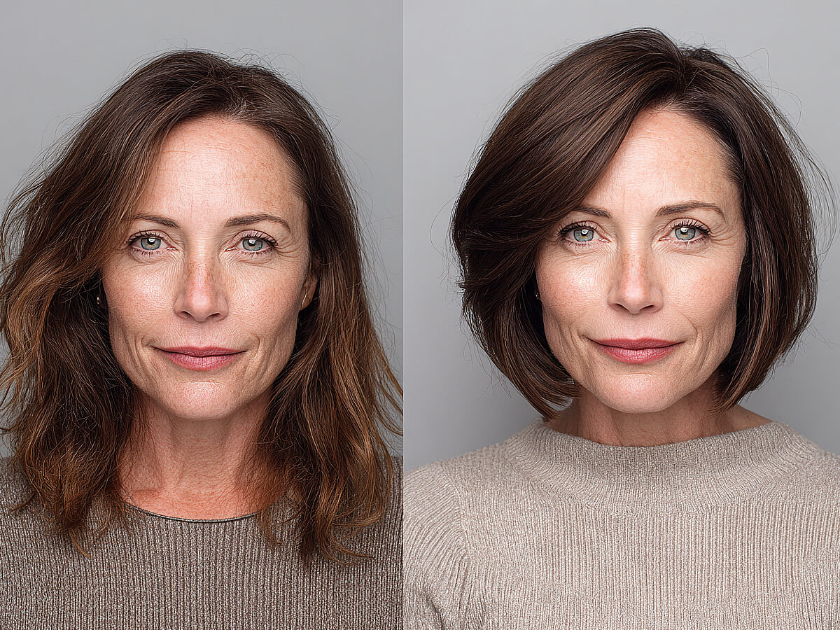 Most flattering side part hairstyles for women over 50