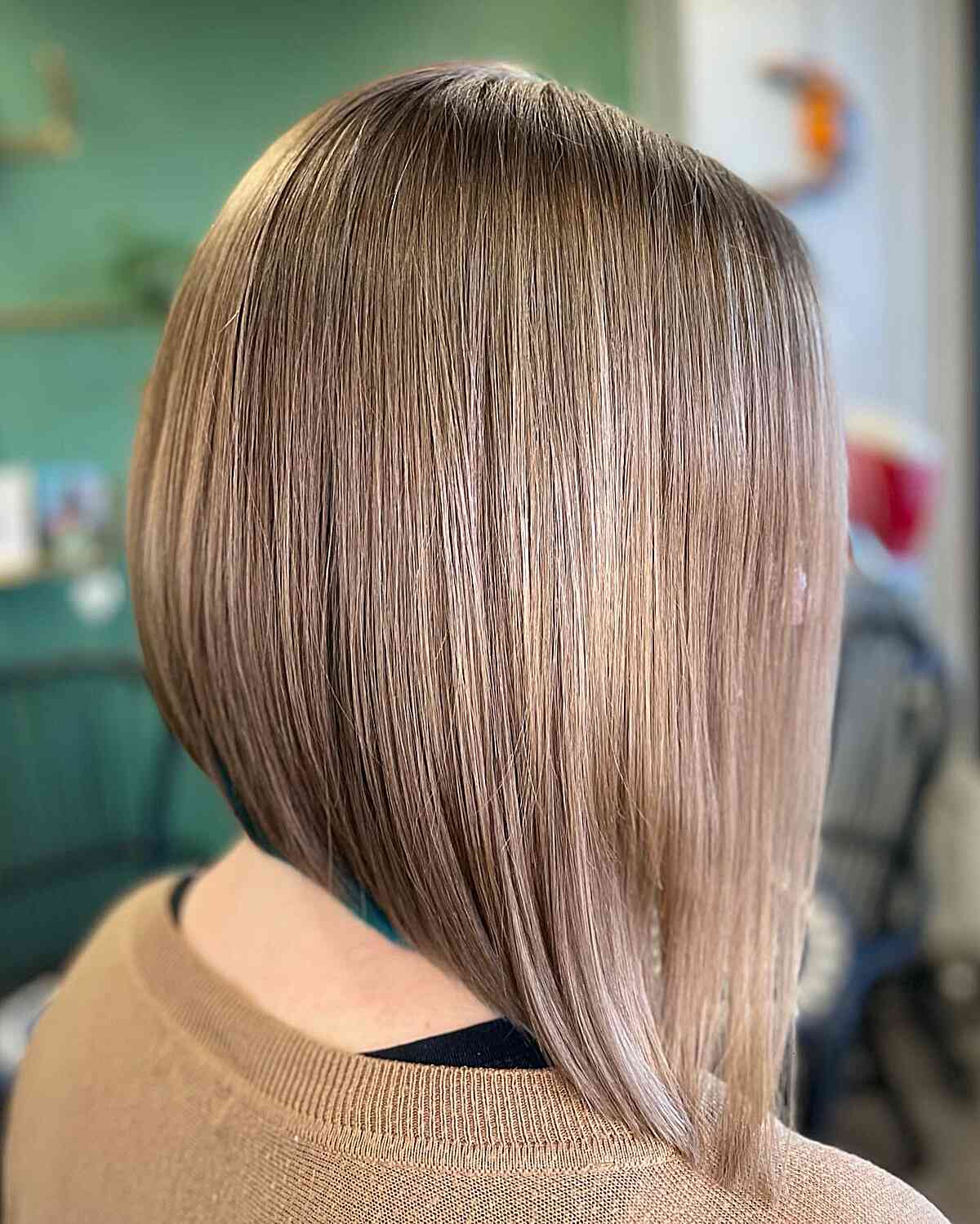 Image showcasing a delightfully a-line shoulder length hairstyle