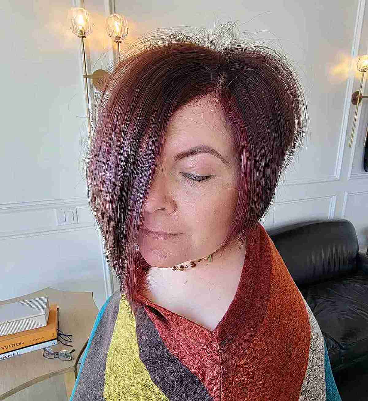 Short A-Line Asymmetrical Bob Cut with Side Part