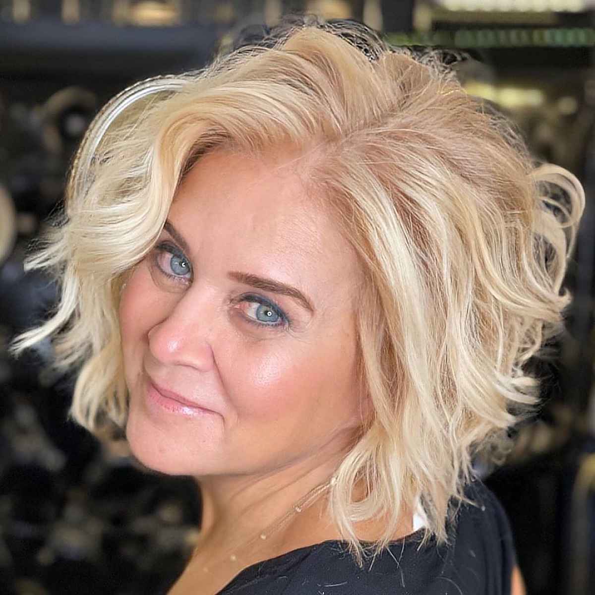 a-line sunlit blonde beach waves