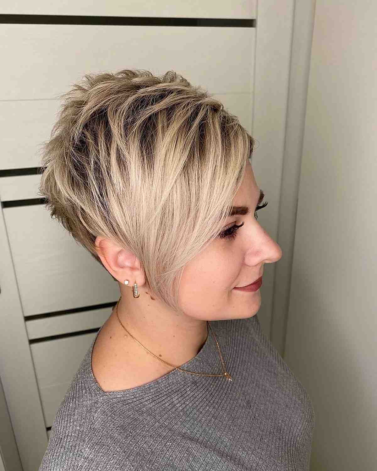 adorable asymmetrical pixie