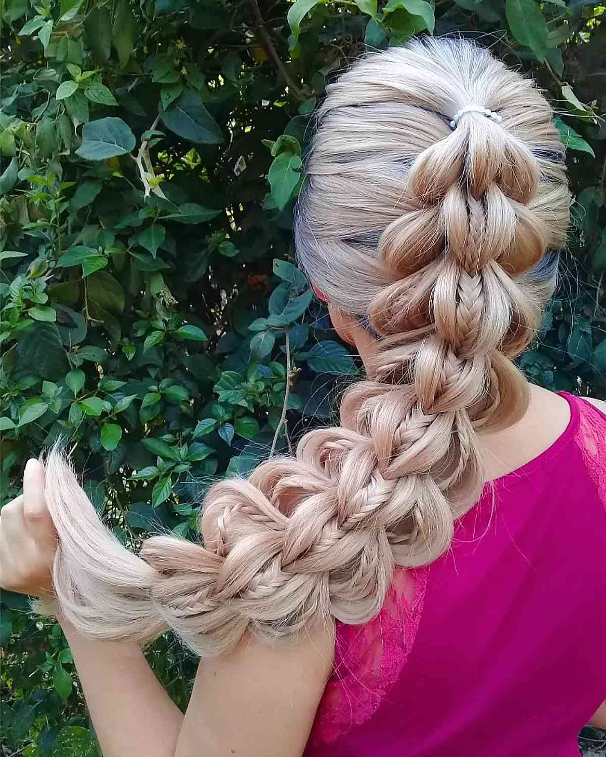 adorable braided ponytail