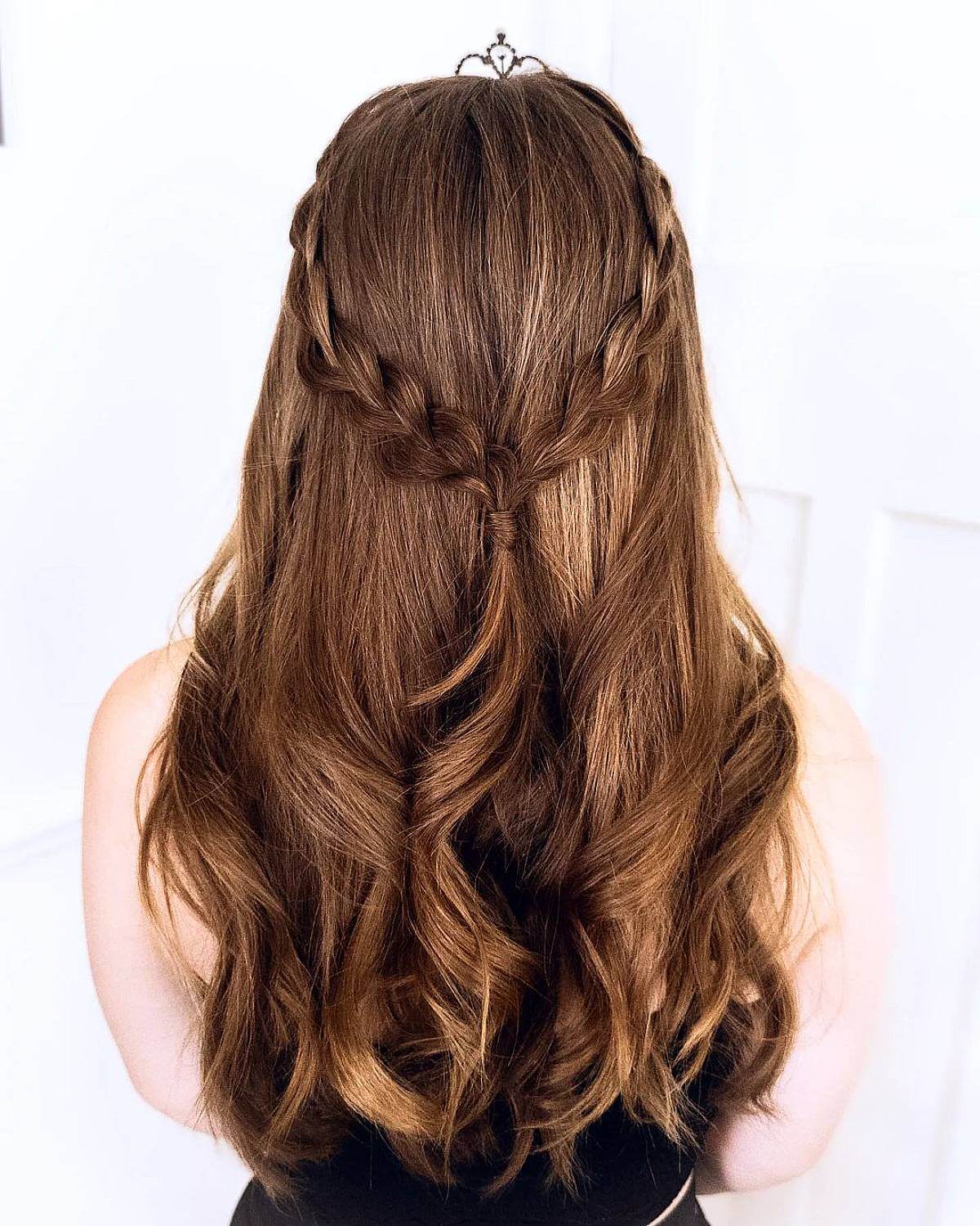 Adorable Braided Half Up Half Down Style