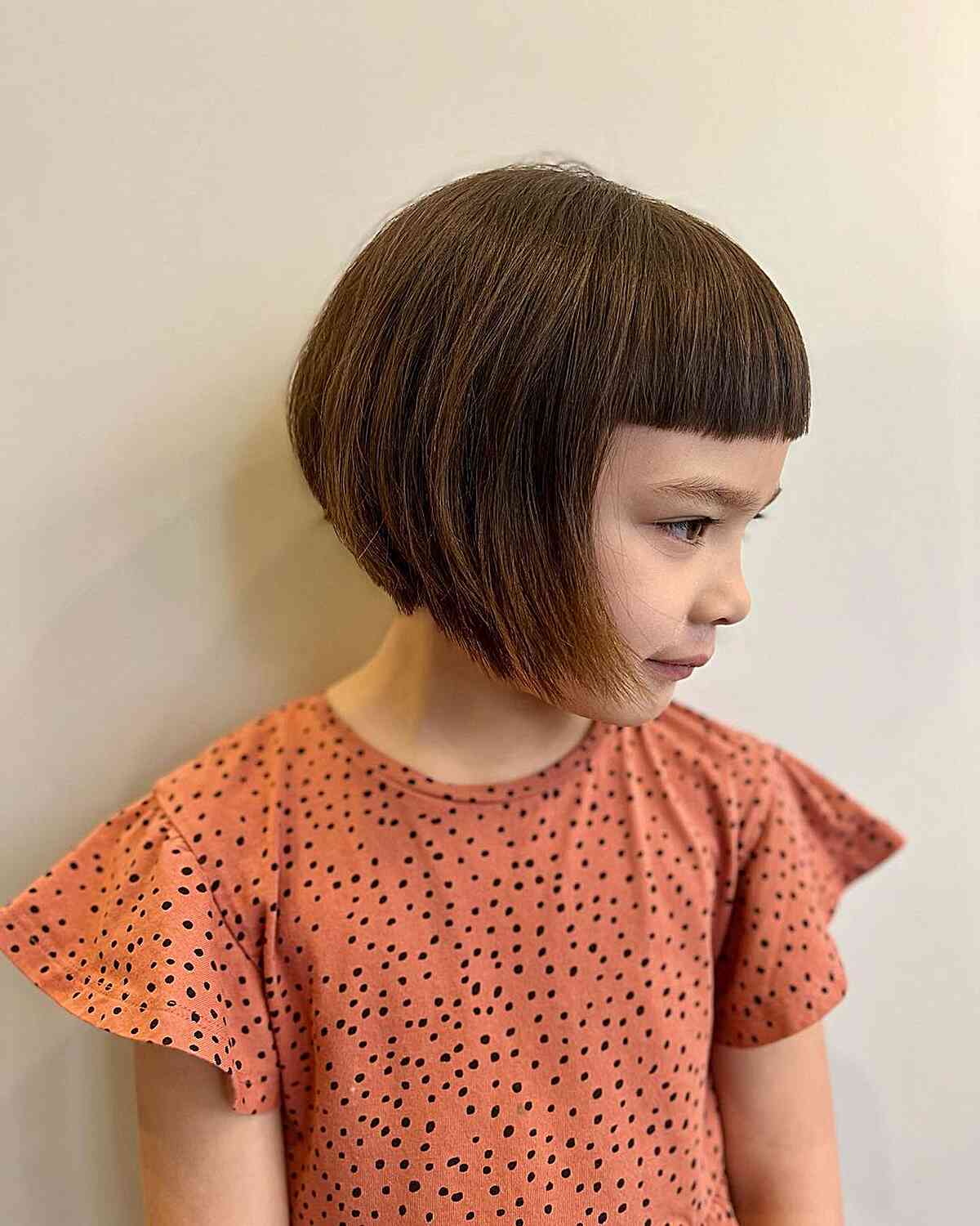 Adorable French Bob Haircut for Girls with Short Hair and bangs