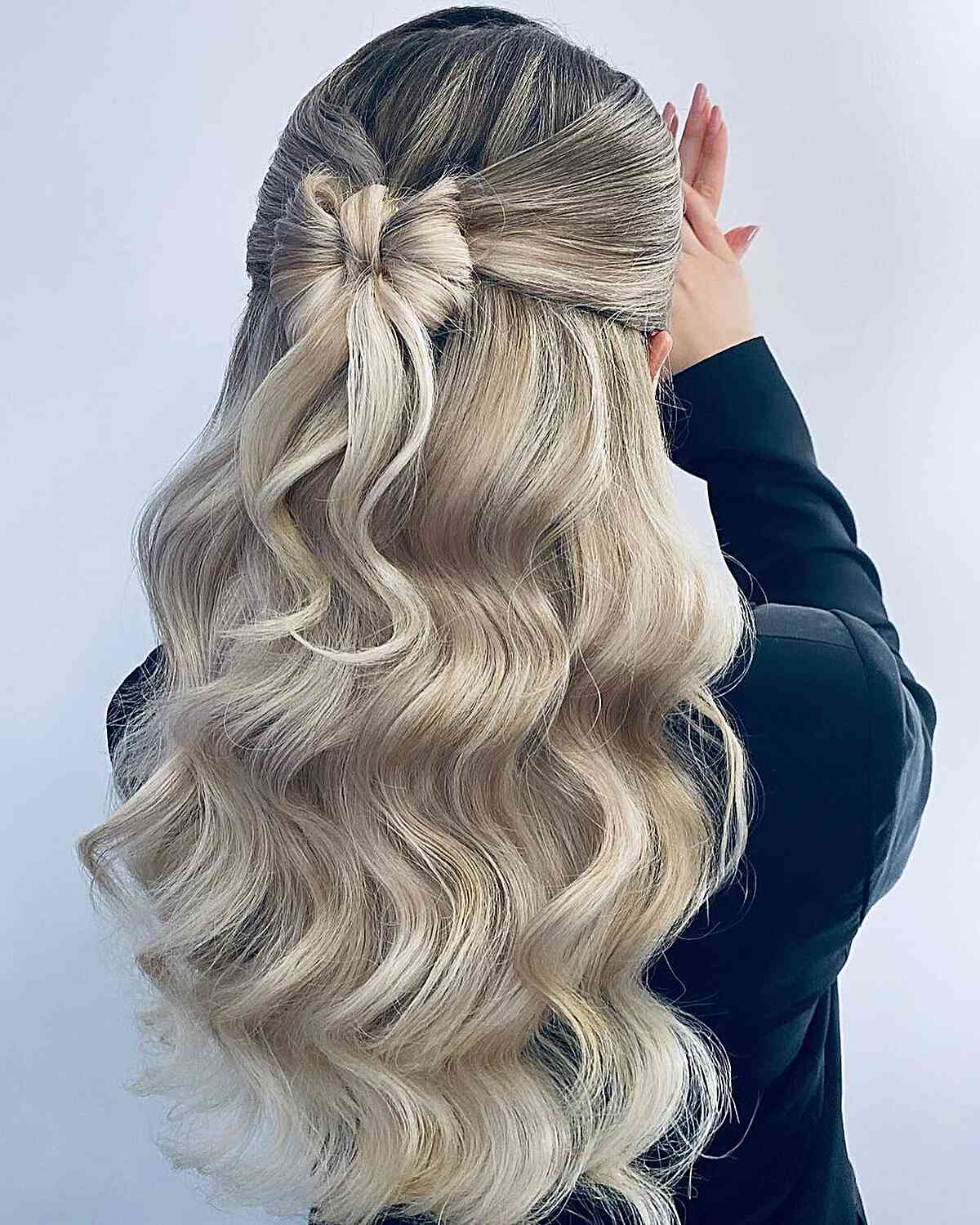 Charming Formal Half Up Hair Bow