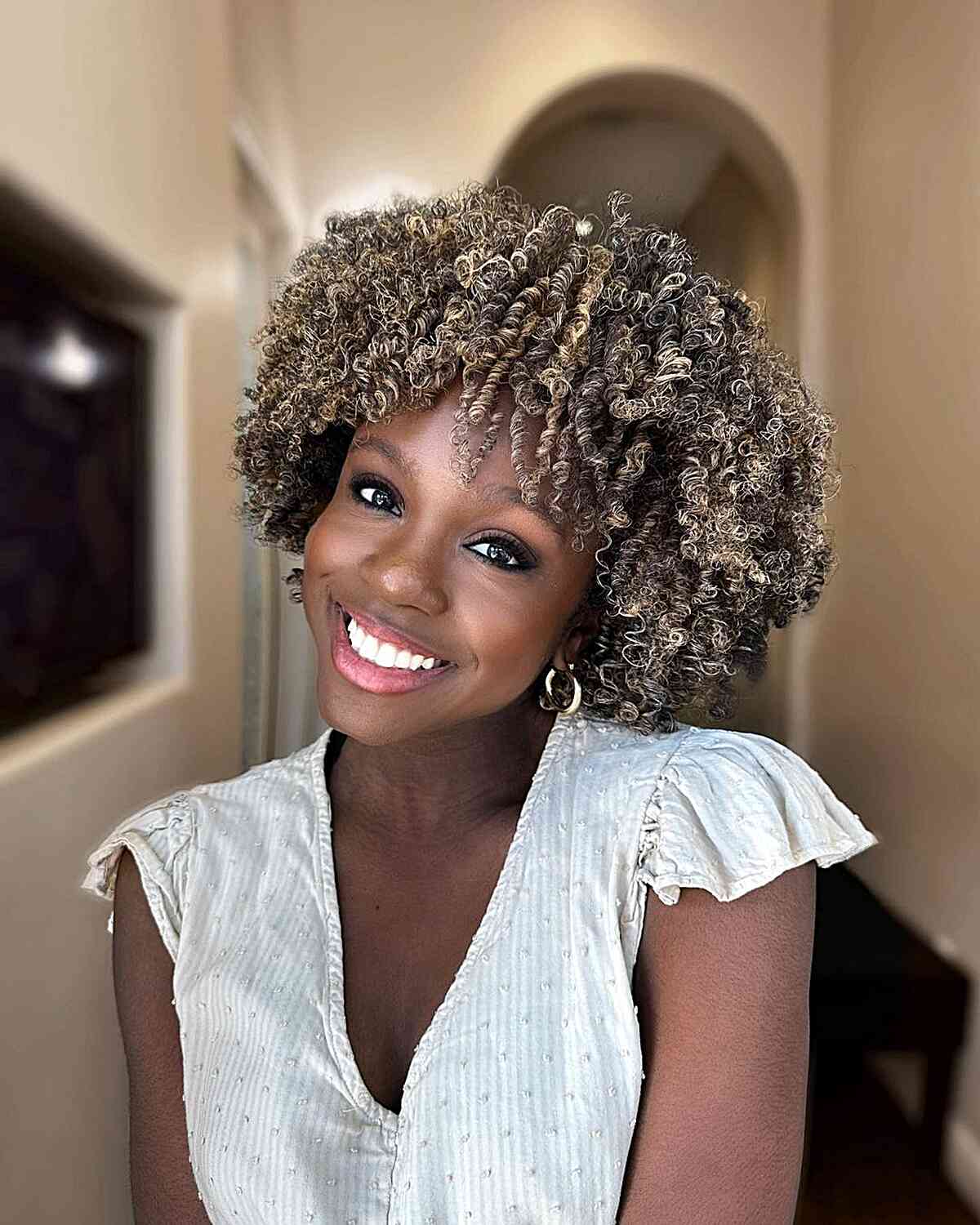 Adorable Highlighted Kinks for Natural Hair and Black ladies