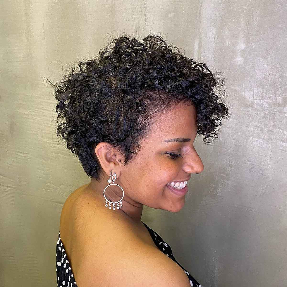 Adorable Pixie Cut for Fine, Curly Hair