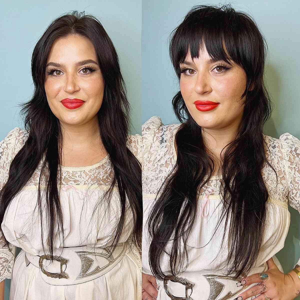 Airy and Delicate 70s Shag on Longer Locks