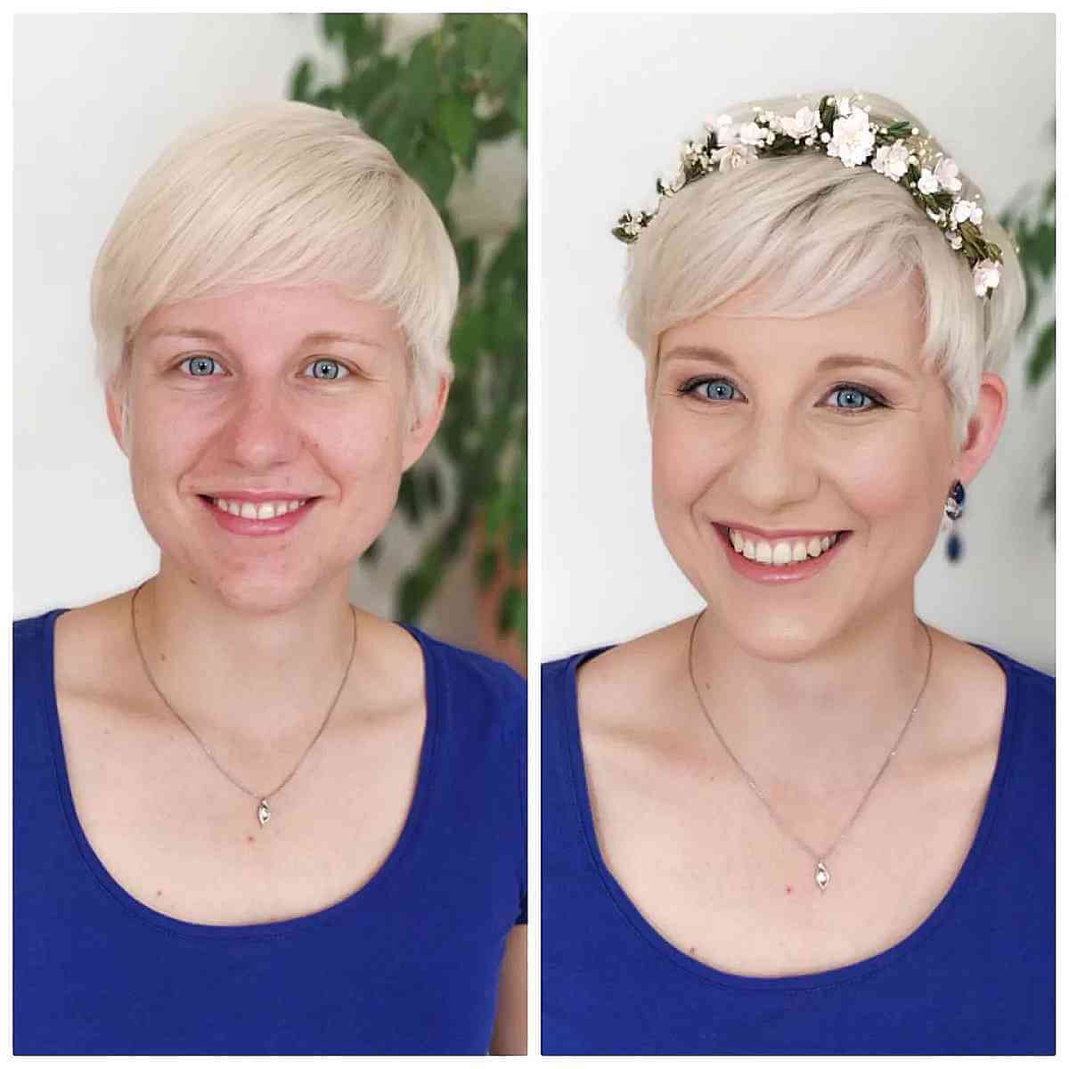 An Elegantly Brief Wedding Hairstyle