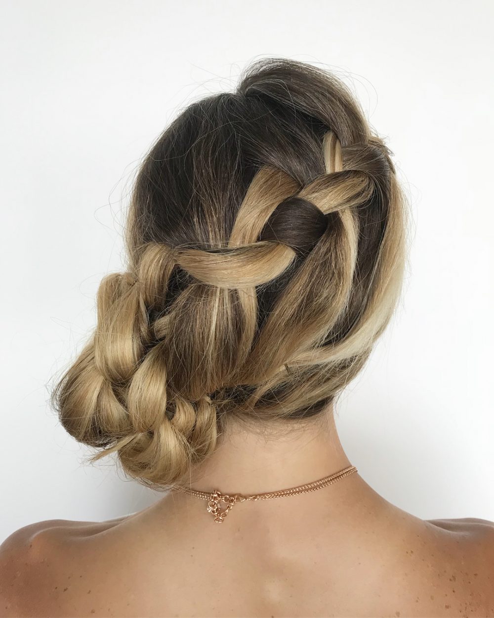 An Exquisite Waterfall Braid Updo