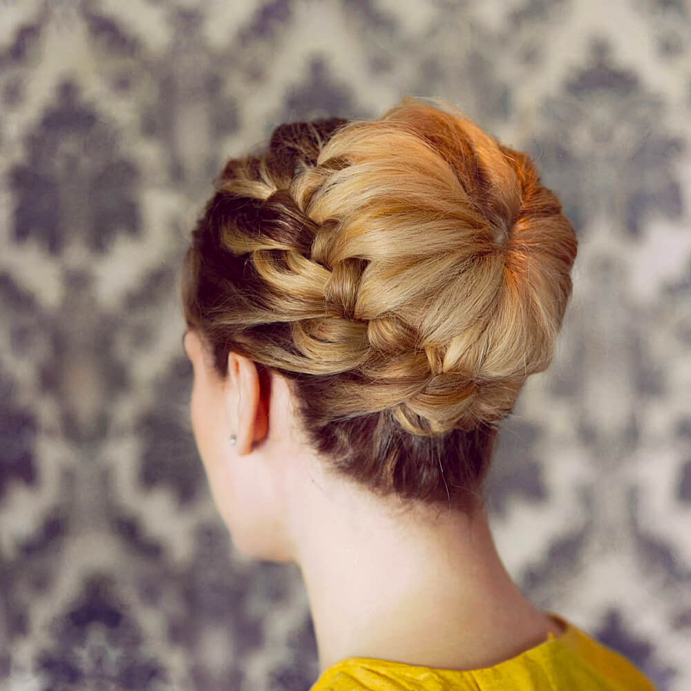 Artfully Crimped Updo Prom hairstyle