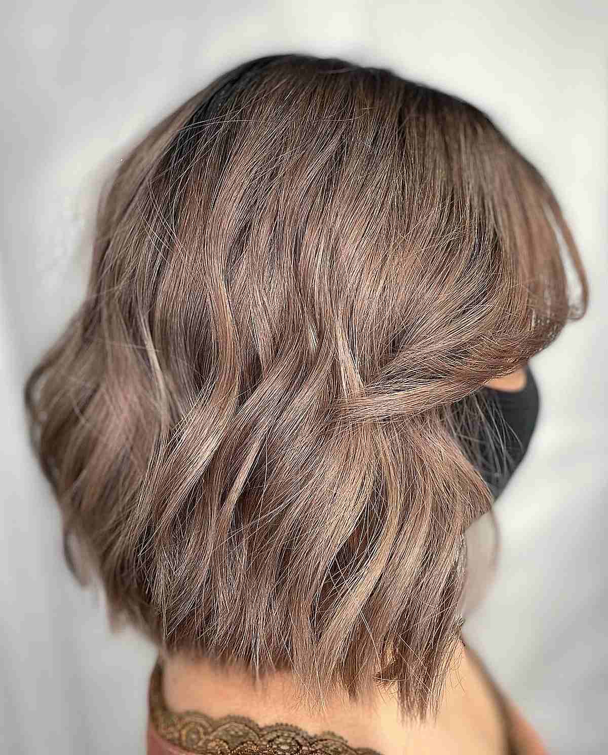 Ash Brown Balayage for Short Hairstyles