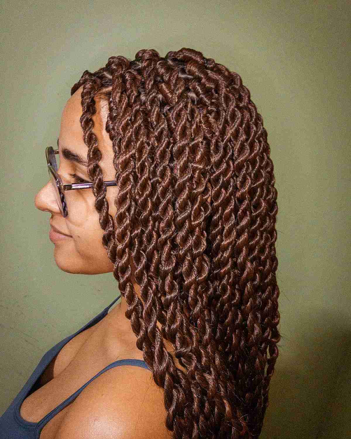 Auburn Brown Jumbo Box Twist Braids