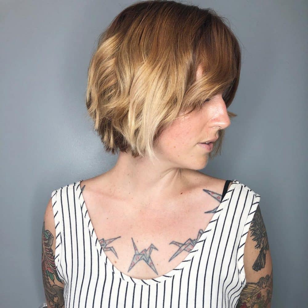 Stylish Short Balayage Shag