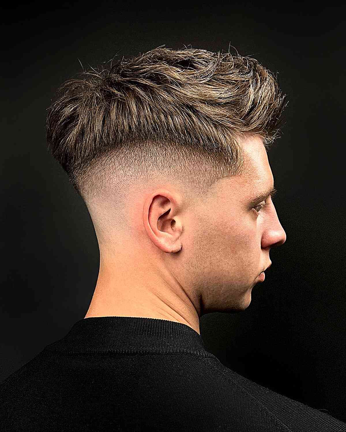 Bald Fade with a Fuller Long Top for Men