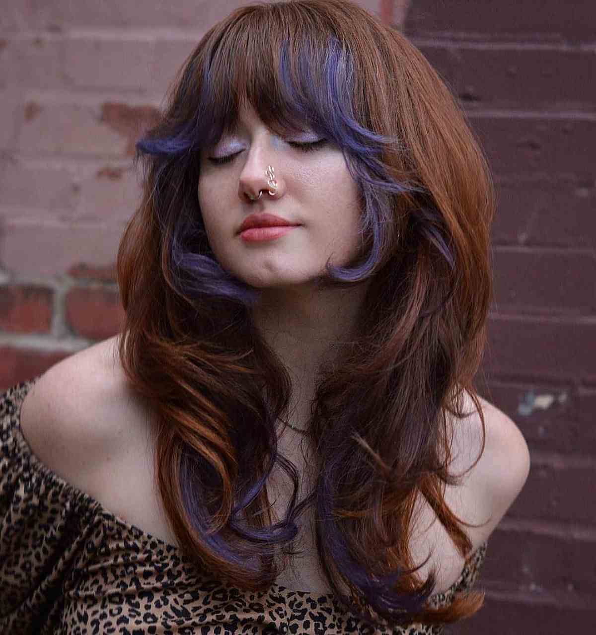 Bangs with Highlights and Face-Framing Layers