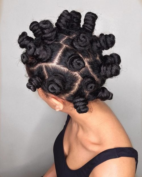 Bantu Knots for Curly Hair