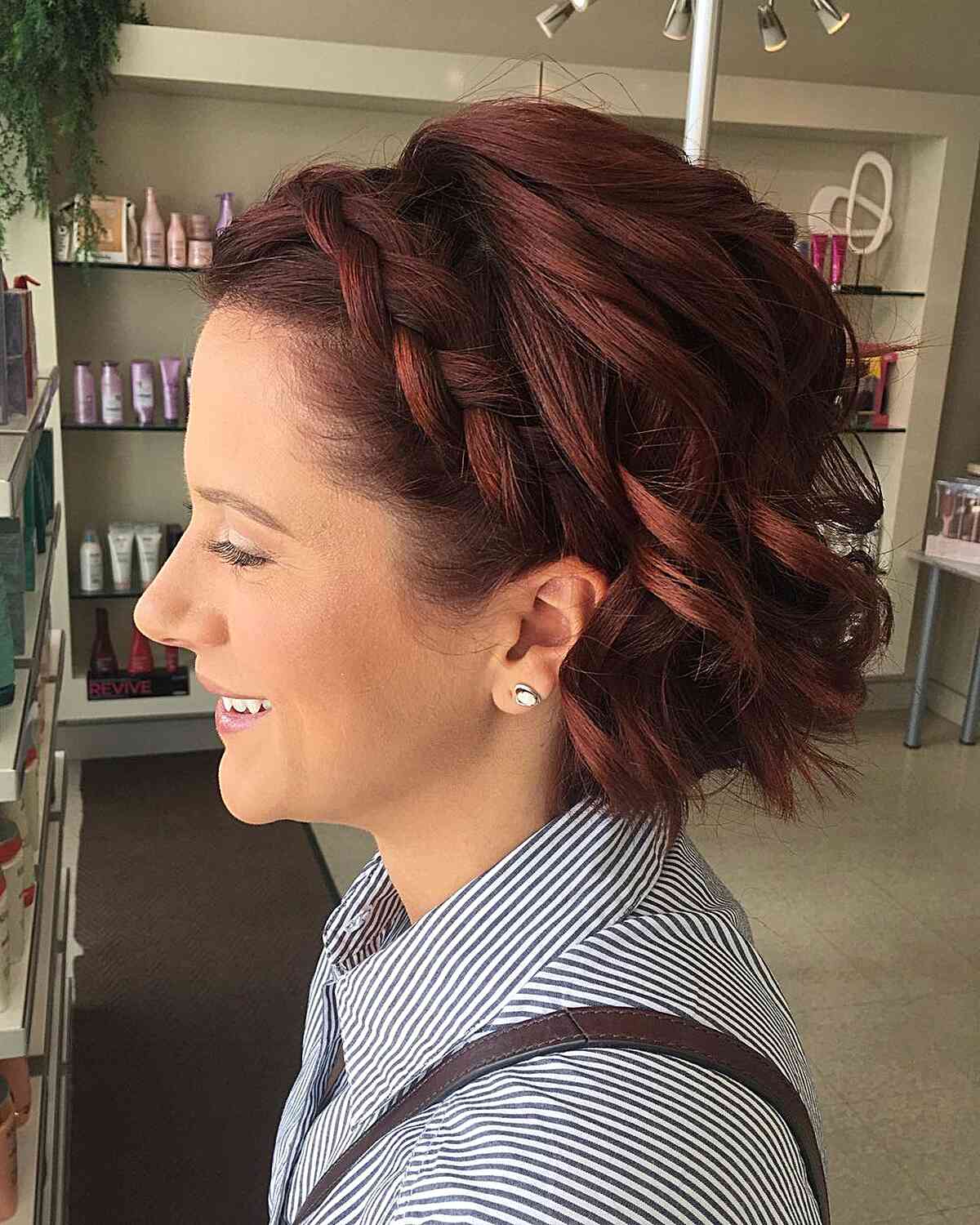 Beautiful Crown Braids for Short Hair