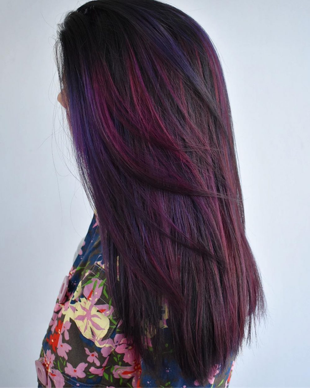 Beautiful Dark Purple Burgundy Hair