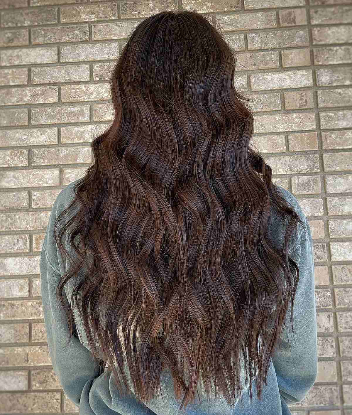 Lovely Long Chocolate Brunette with Sombre Highlights