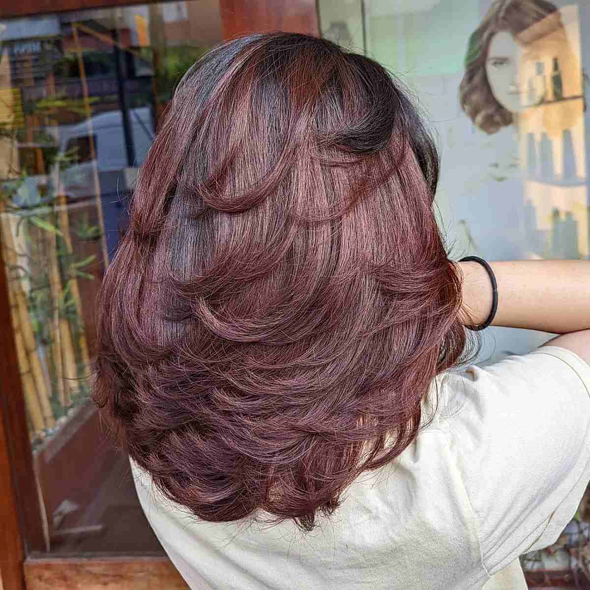 Beautiful Medium Haircut with Stacked Layers