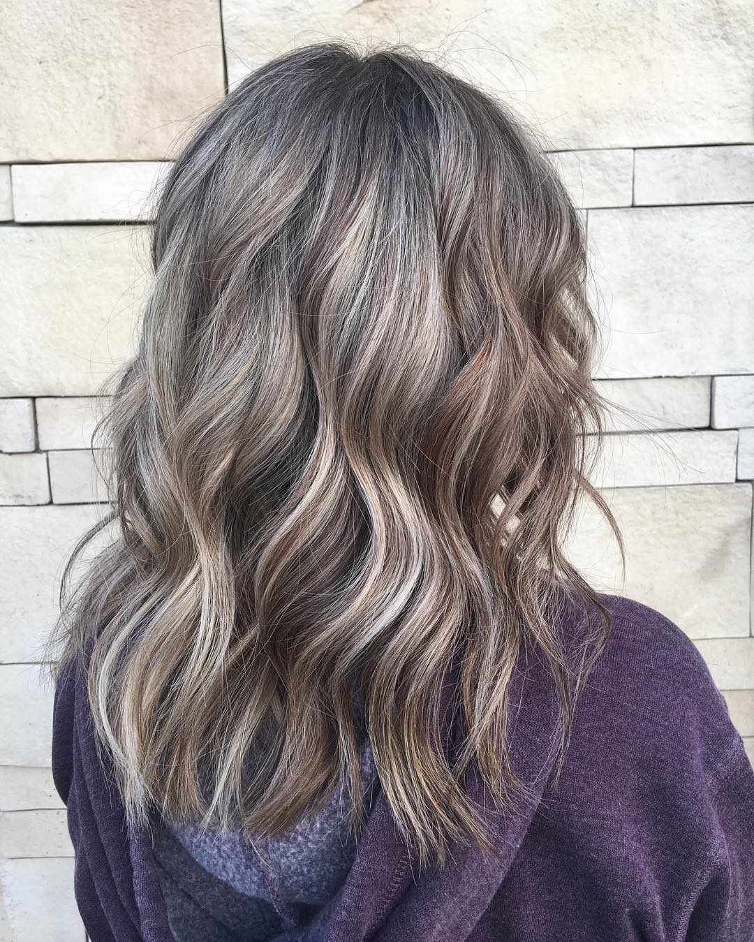 Beautiful Lowlights for Gray Hair