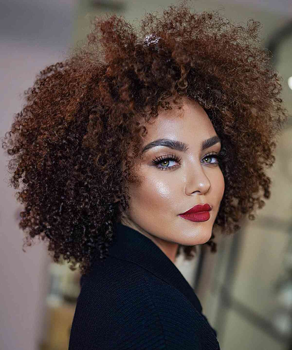 Variety of Beautifully Layered Tight Curls for women with ethnic hair texture