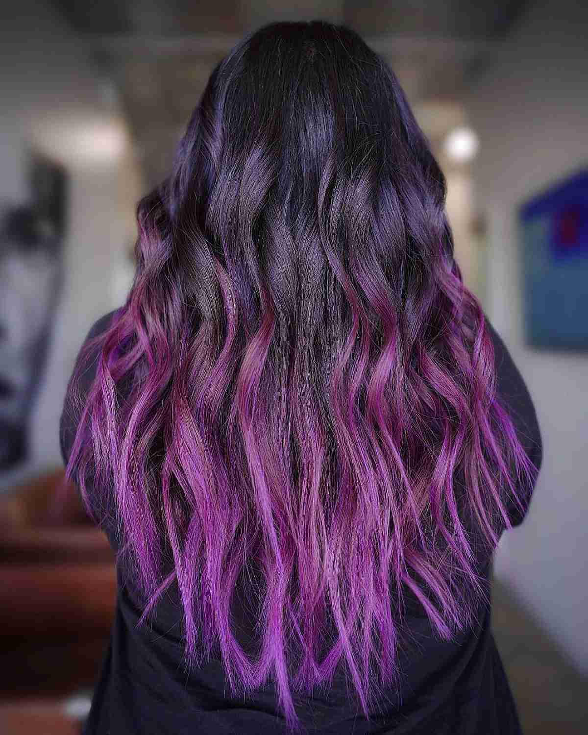 Blended Purple Violet Balayage