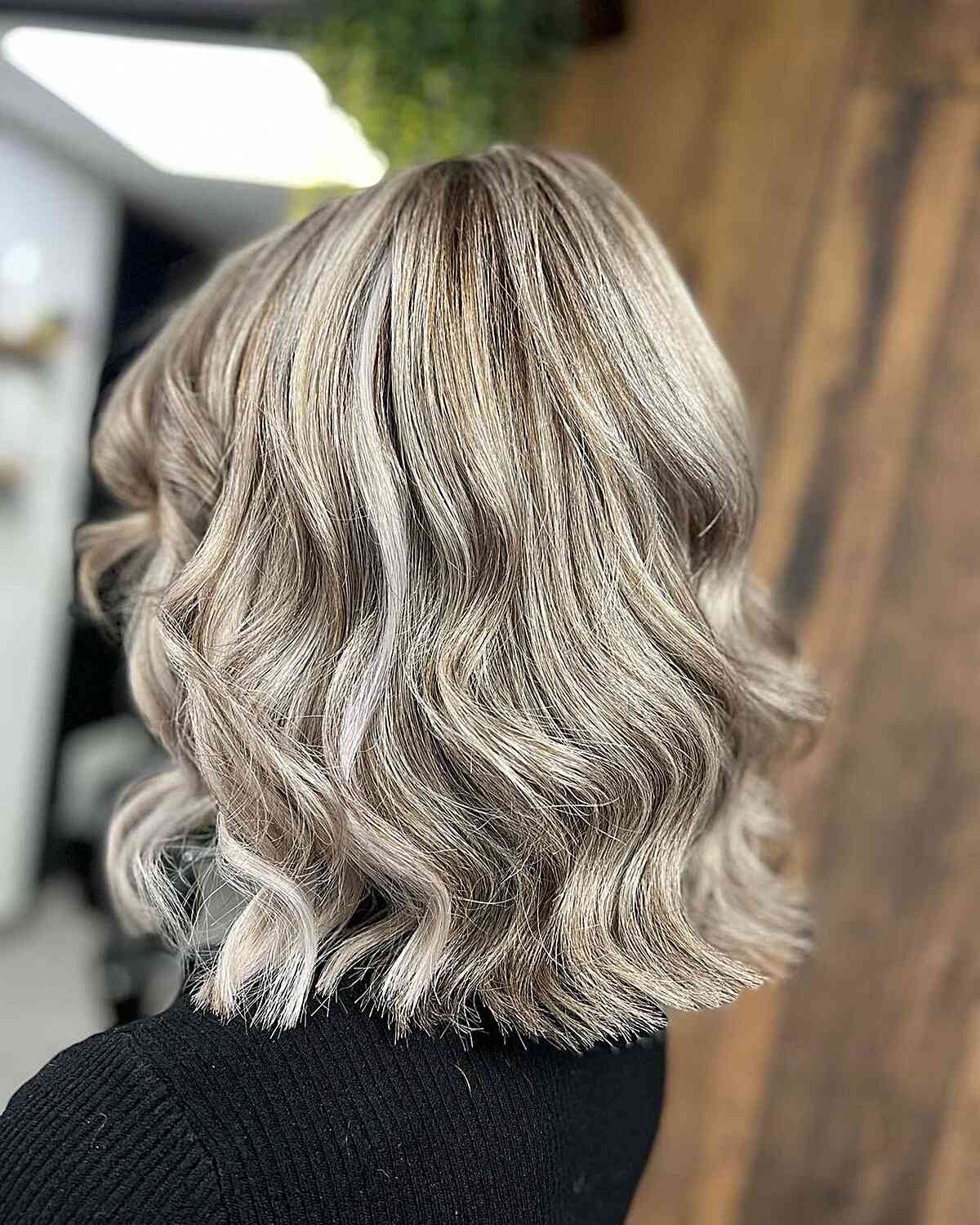 Blonde Long Bob Featuring Lowlights