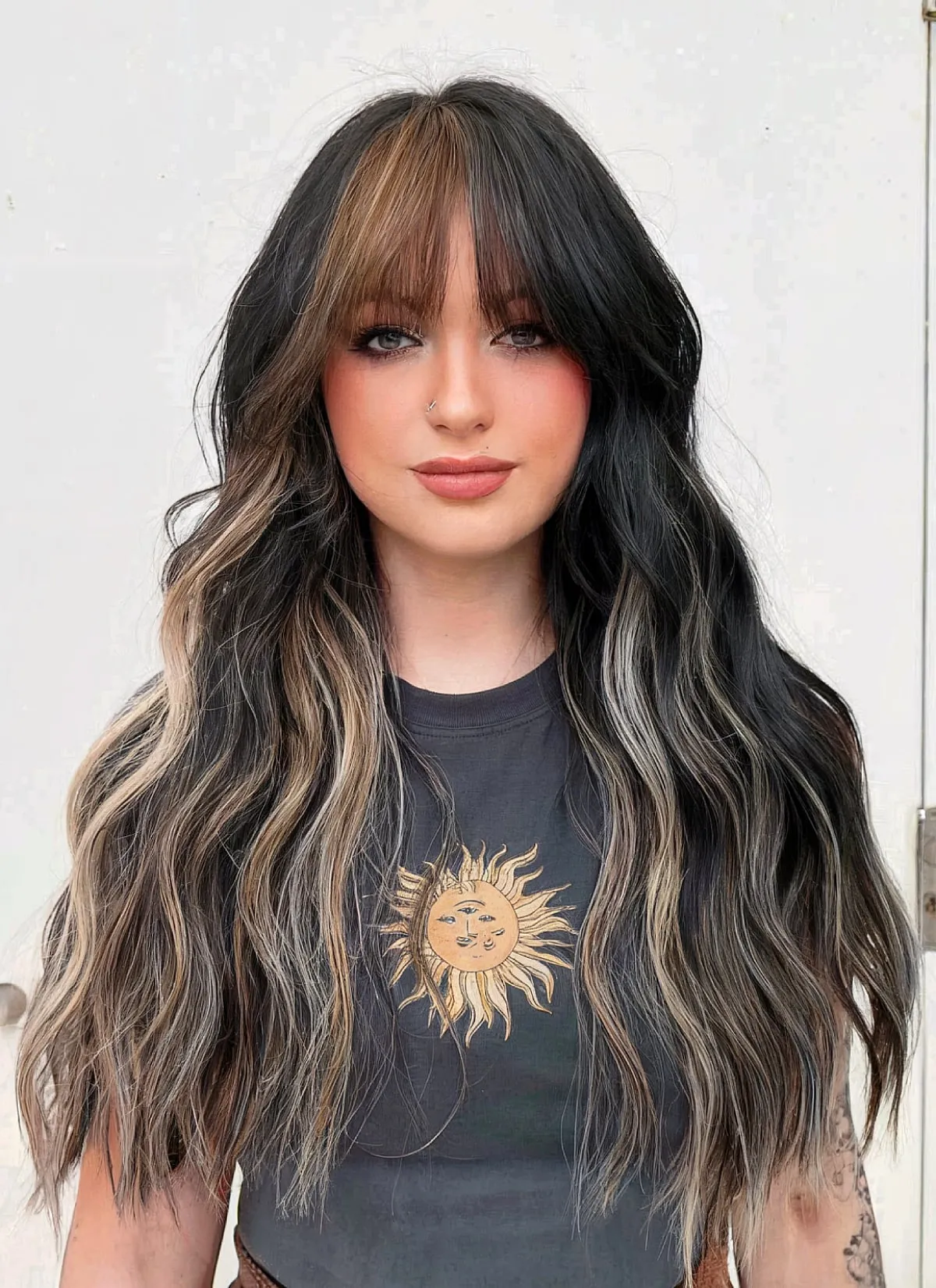 Winter Blonde Vanilla Highlights on Dark Hair