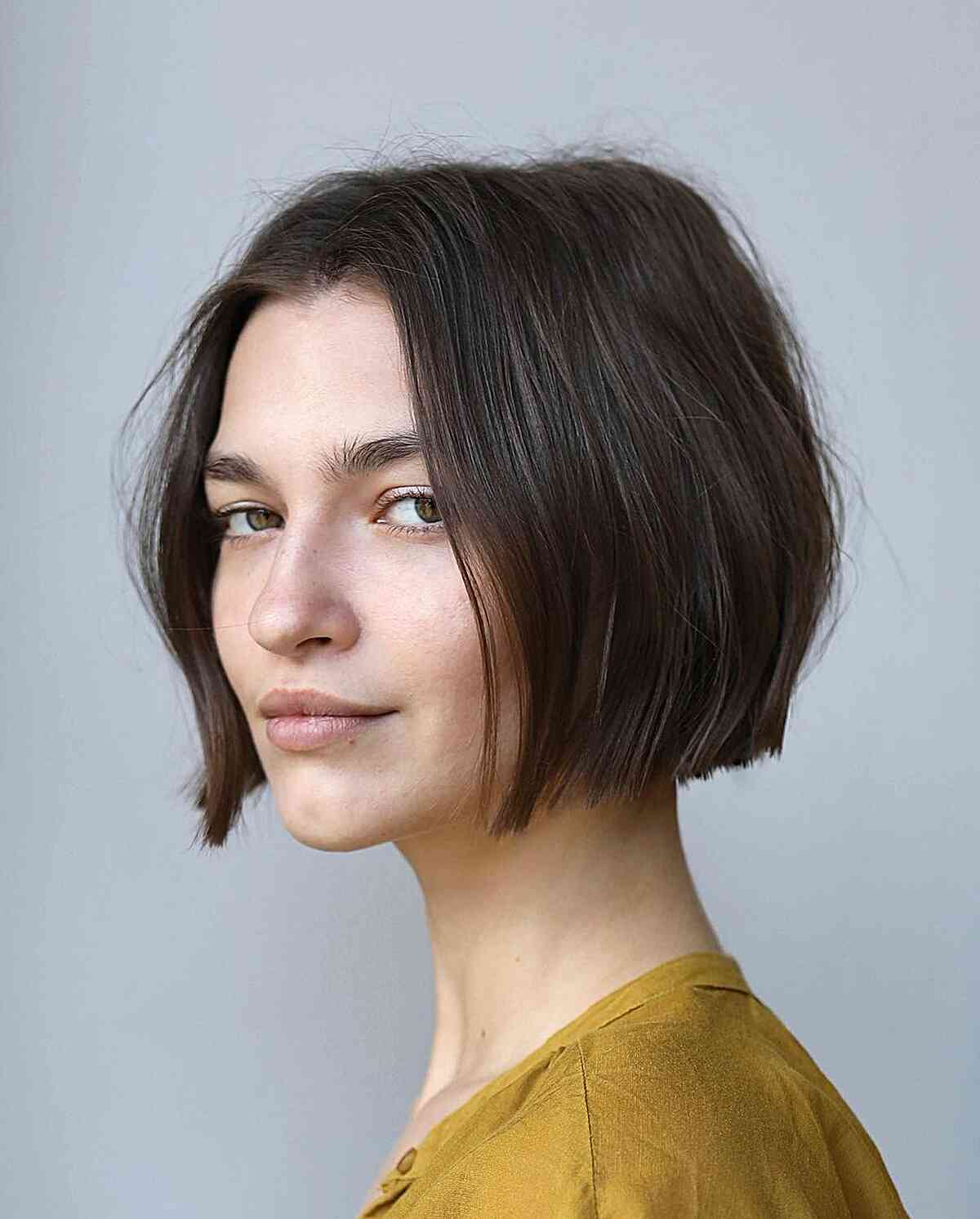 Chin-Length Blunt Cut Bob for Fine Hair