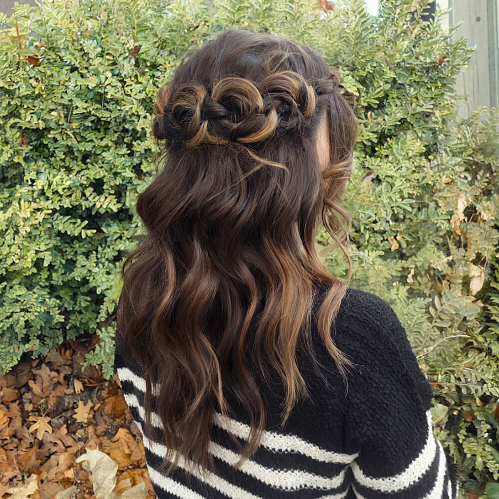 Bohemian Mermaid hairstyle for prom night