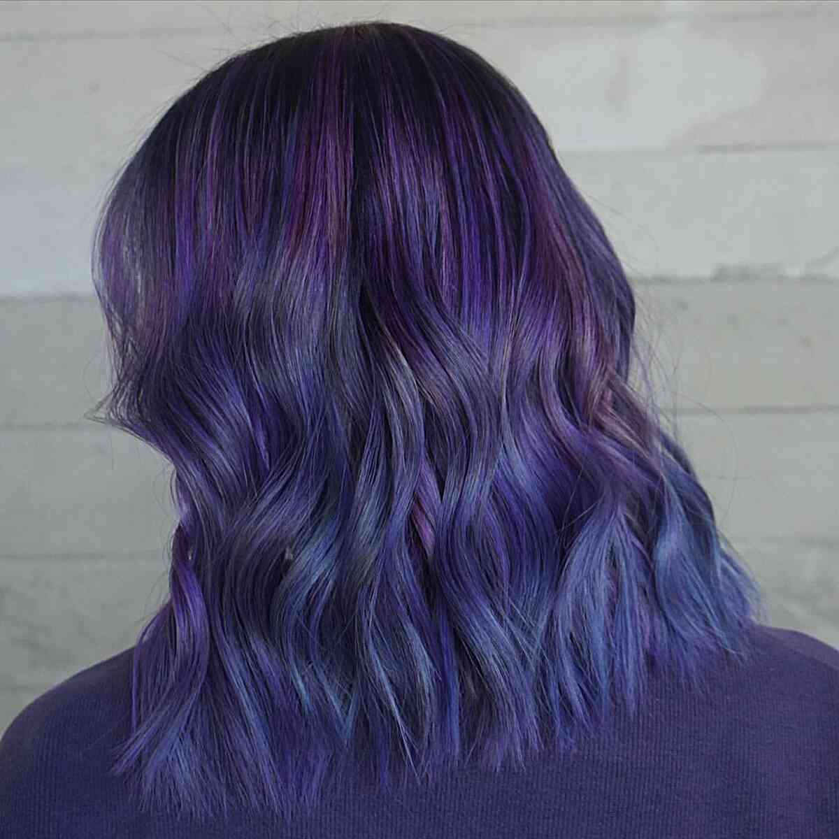 Picture of a bold blue and purple for a stylish flair