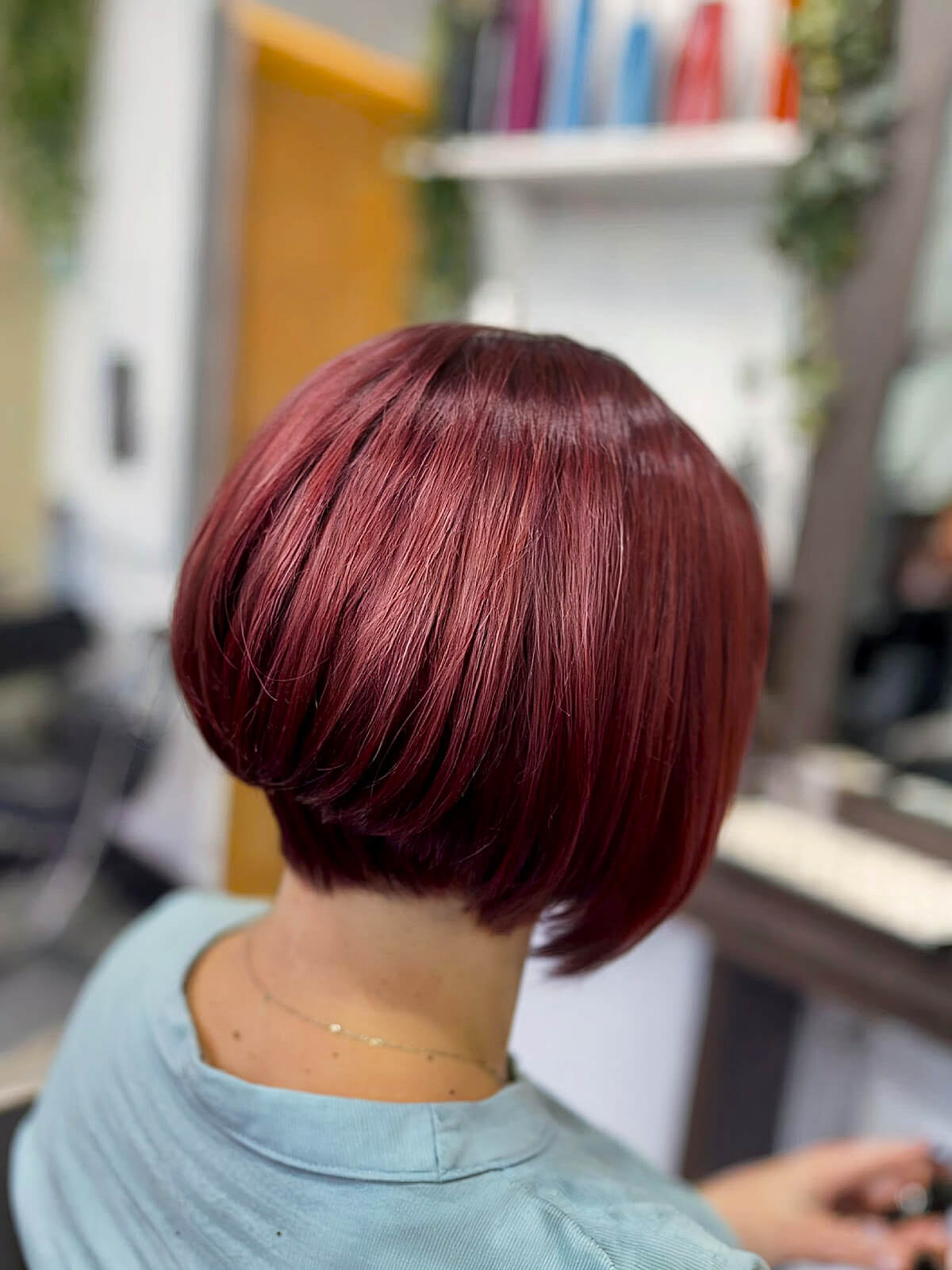 Bold and Bouncy Short Inverted Bob Hairstyle