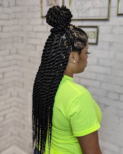 bold twist braids for natural black hair