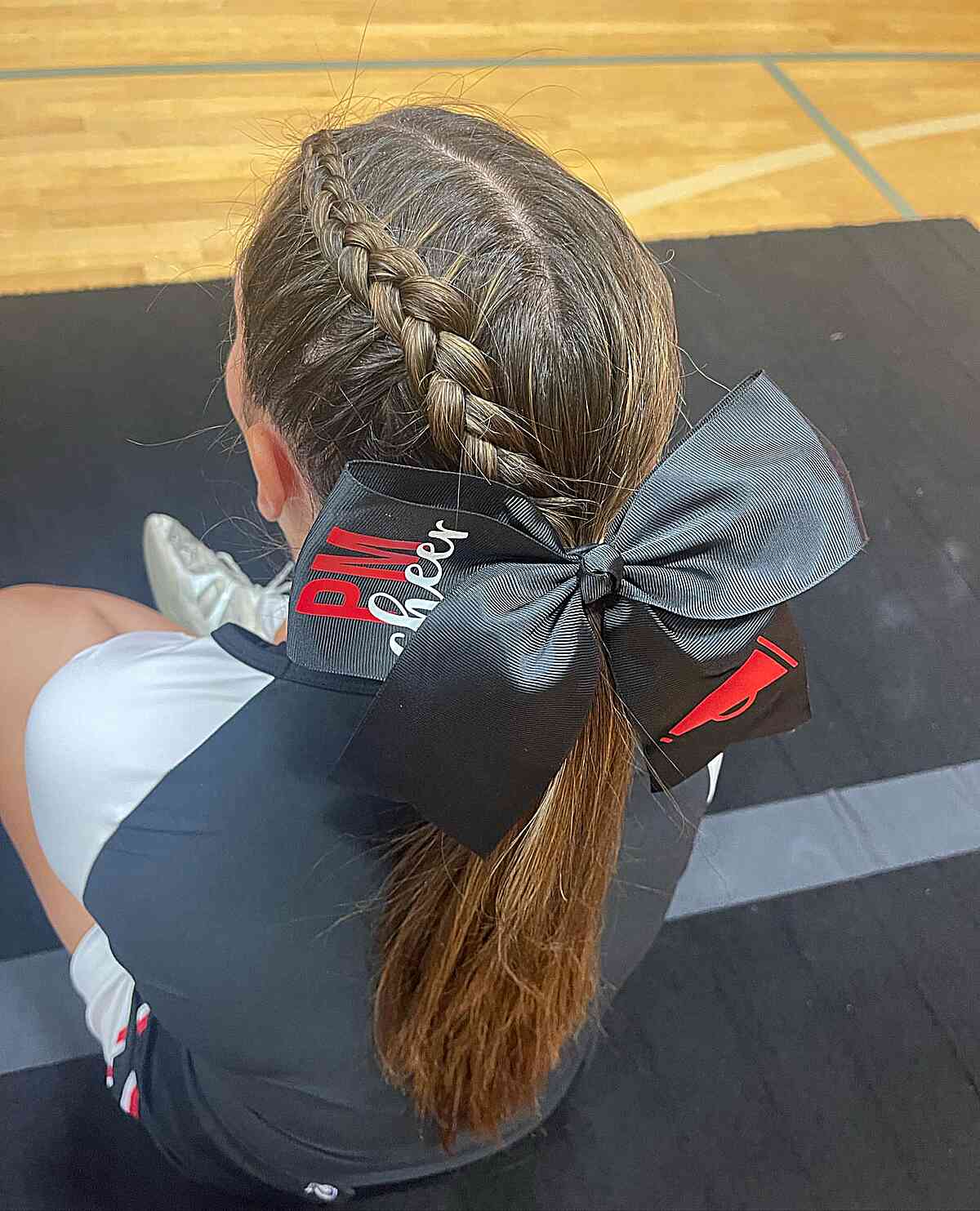 Charming Braided Bow Pony Cheerleader Hairstyle