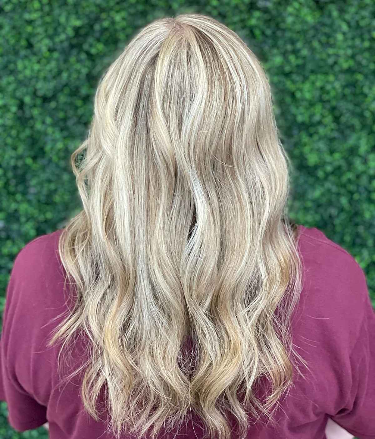 Bright Bleach Blonde Hair with Lowlights