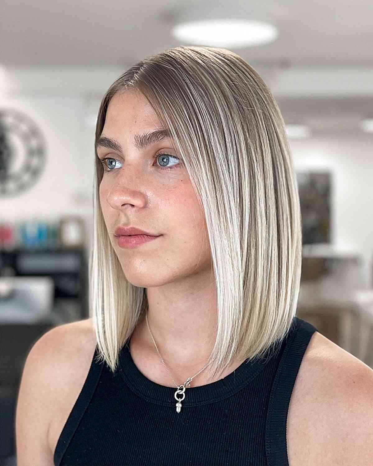 Bright Glow to Honey Blonde Ombre on Short Hair