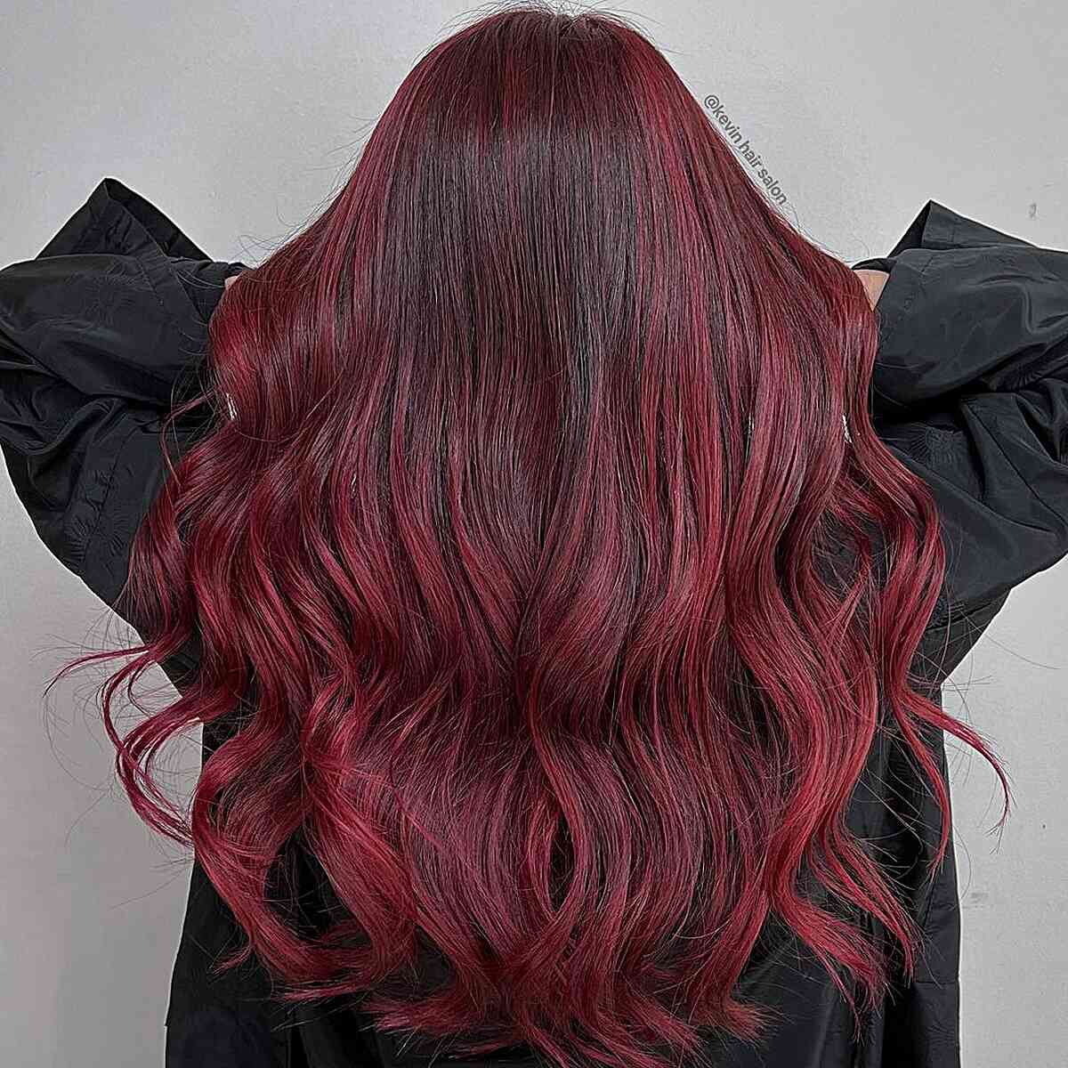 Burgundy to Red Wine Ombre Fade