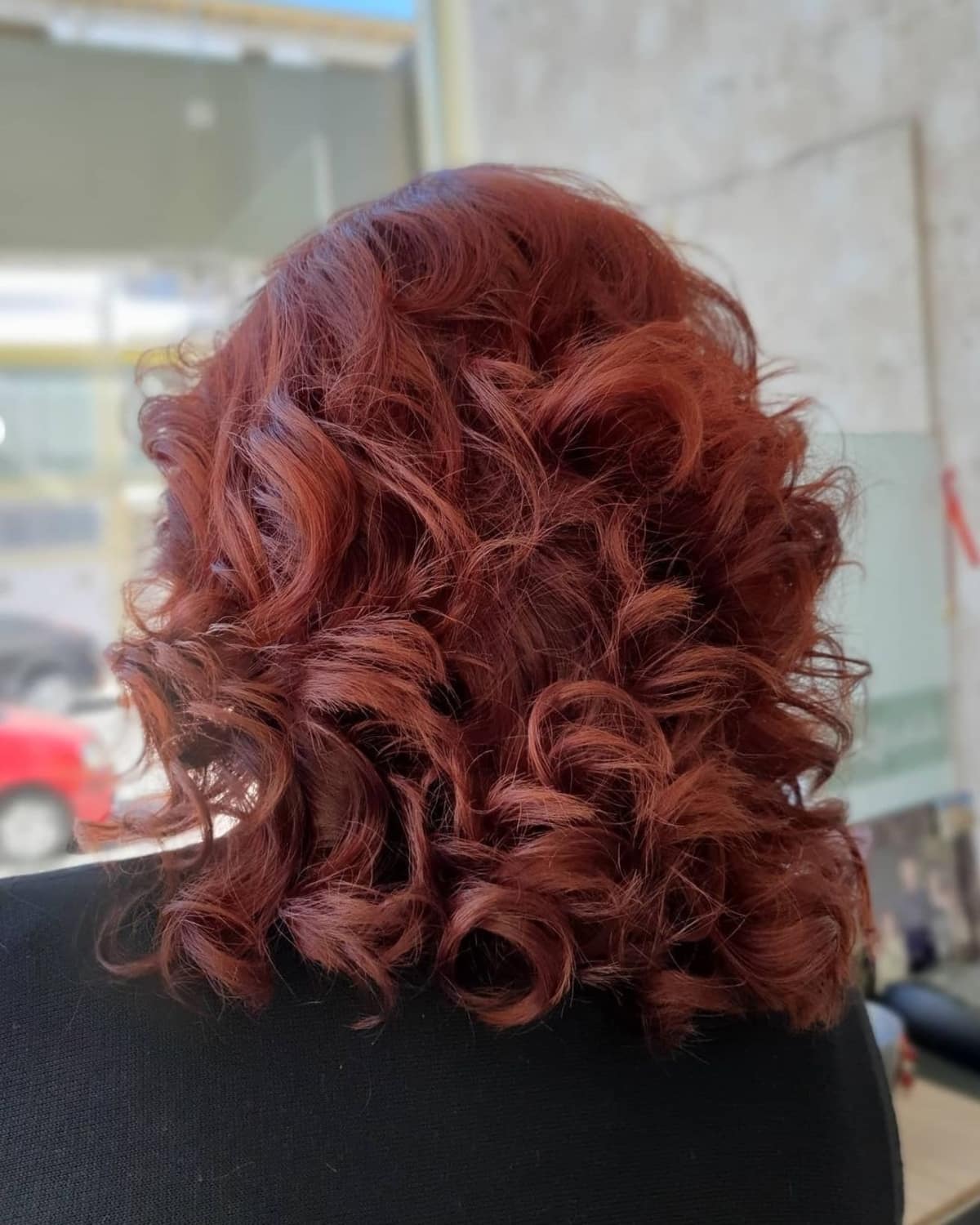 Burgundy tones with auburn highlights for mature women