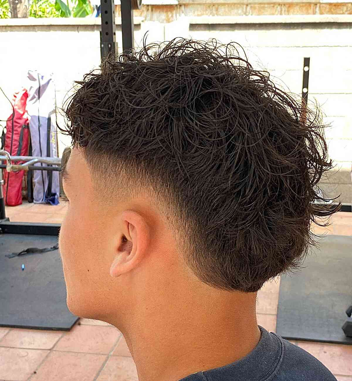 Burst Fade Hairstyle for Men with Thick Hair