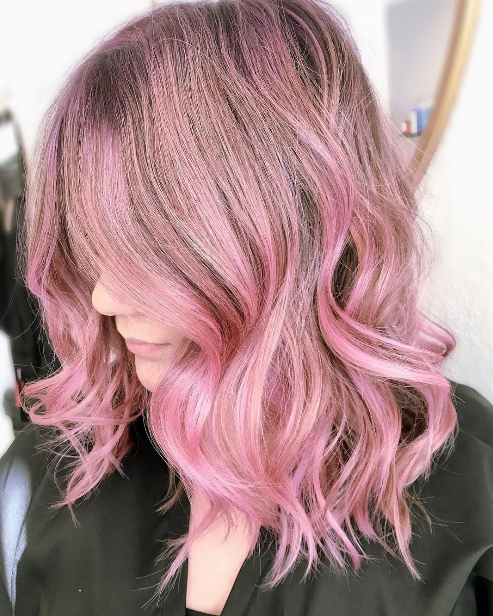 Can Lowlights Complement Every Hair Shade: Playful Pastel Pink