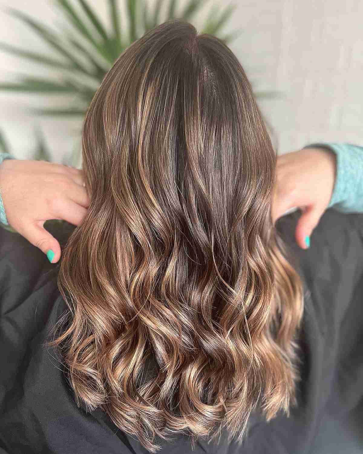 Caramel Ashy Brown Balayage on Brown Hair
