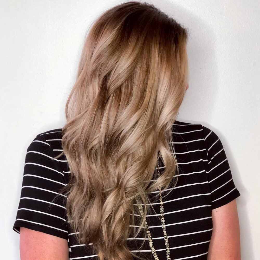 caramel blonde highlights