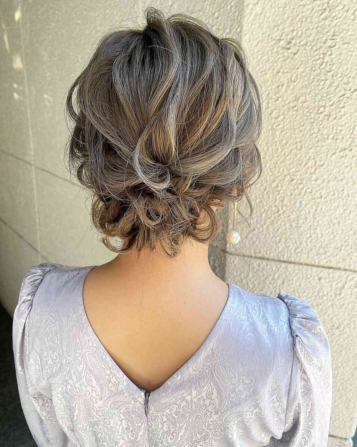 Casual Updo for Short Curls