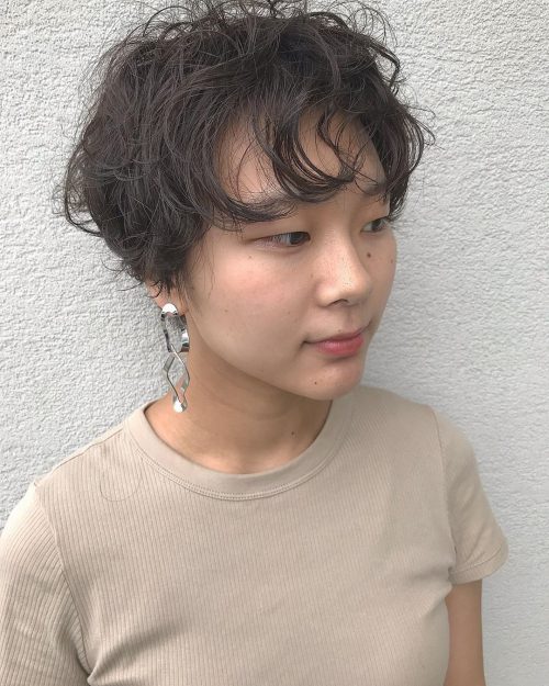 charming Asian short hair perm
