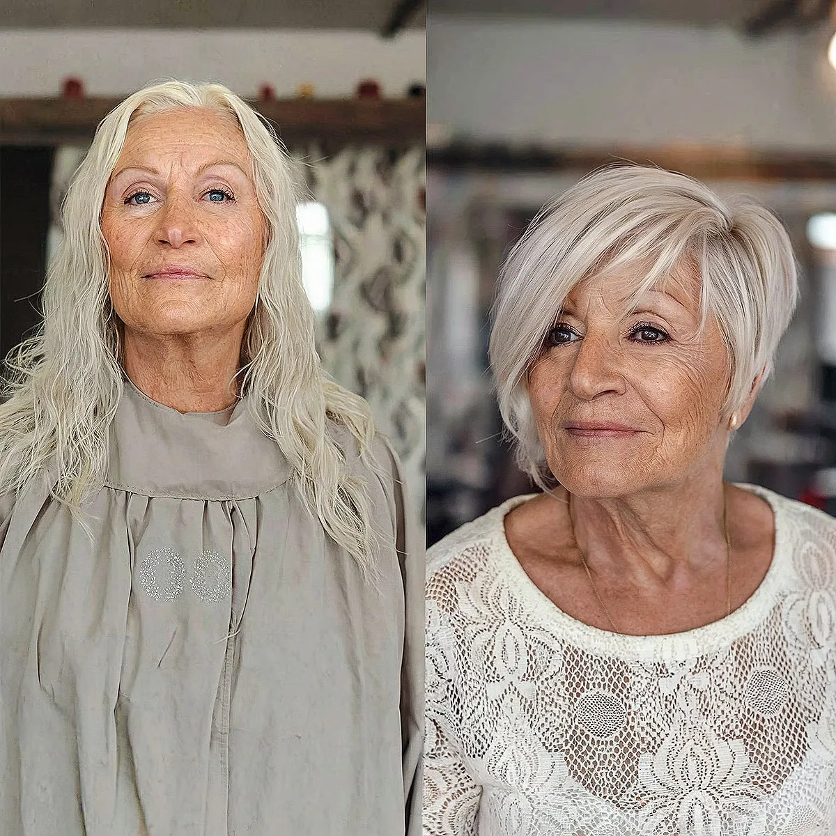 Charming Asymmetric Bixie for Women Over 70