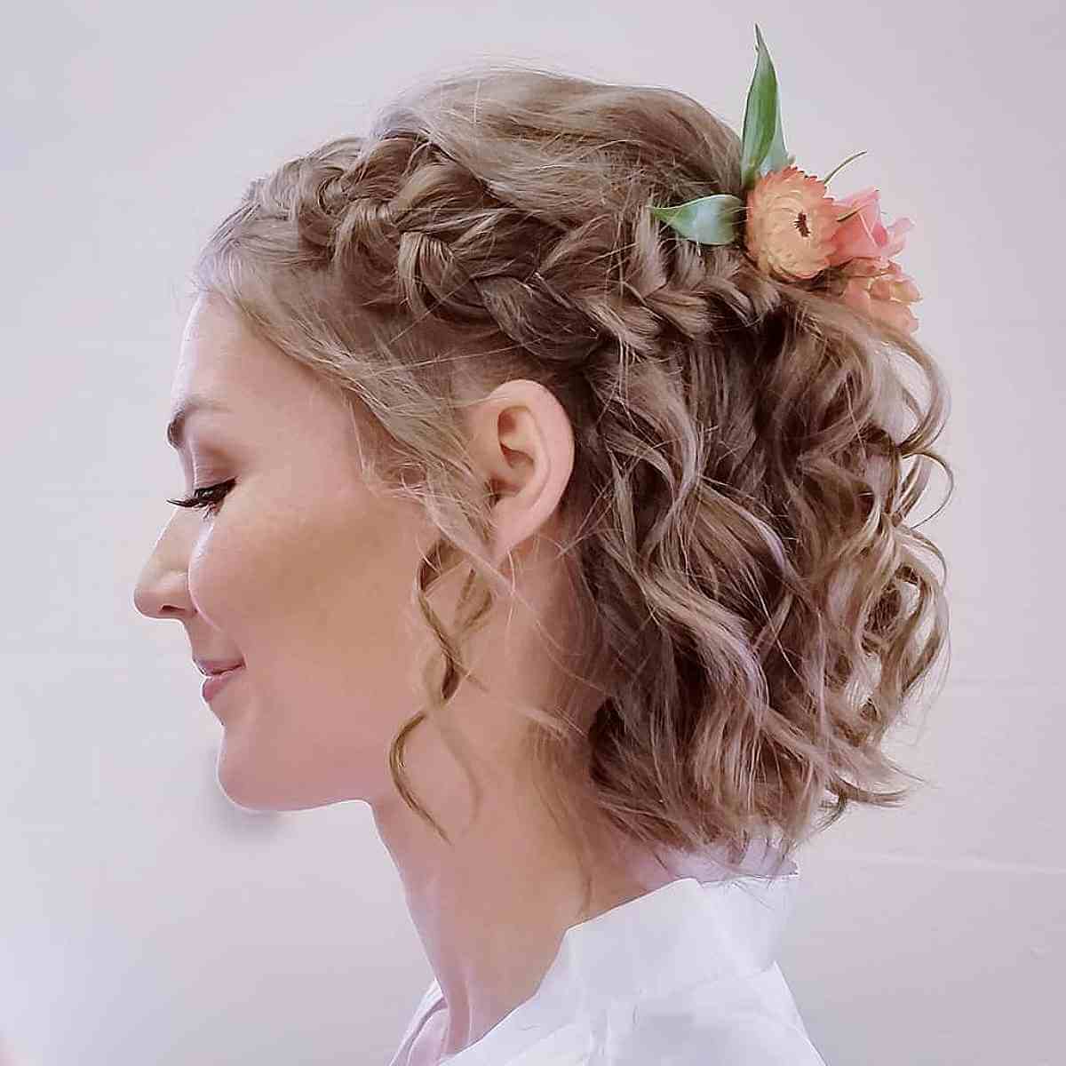 Charming Short Beachy Waves for Weddings